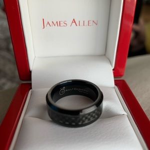 Men’s Cobalt Chrome Carbon Fiber Ring